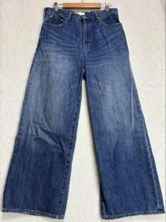 green label relaxingストレート ワイド デニム　ブルーのサムネイル