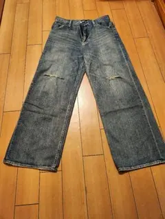 AZUL デニムパンツ ダメージ加工 Mサイズ 古着のサムネイル