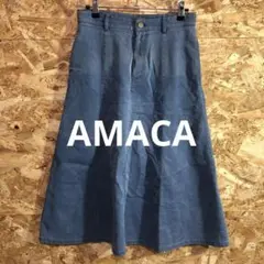 【 2427番】AMACA アマカ スカート ブルー