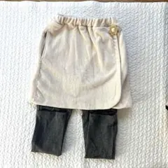 petit main コーデュロイ スカート レギンスセット 130