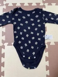 UNIQLO ボディスーツ　ベビー肌着　長袖　プーさん　70cm ネイビー