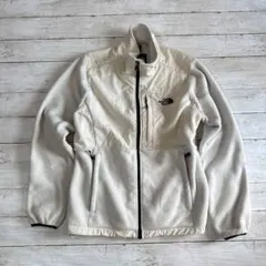 デナリジャケットノースフェイス フリースジャケット M 白 レディース 古着