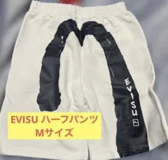 【新品/大黒】EVISUスウェットハーフパンツ ペイントロゴ 白 Mのサムネイル