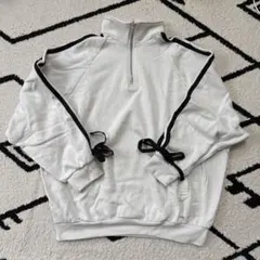 GRL ハーフジップ ホワイト スウェット