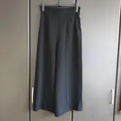 ザラ ZARA ワイドパンツ スラックス 無地 センタープレス S ブラック