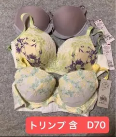 新品未使用 ブラジャー D70セットトリンプイエロー系