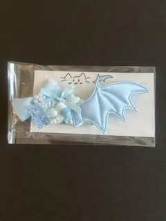 ホイップデコ　ヘアクリップ　水色