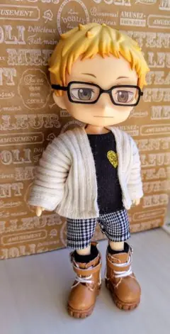 ●桃缶●no.125　チェック4点セット　ねんどろいどどーる服アウトフィット