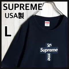 2953【希少・美品】USA製 シュプリーム クロスボックスロゴ Tシャツ