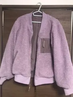 ボアブルゾン　ピンク色のサムネイル