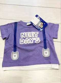 新品 ベビー 男の子 女の子 半袖 Tシャツ トップス 80cm 紫 綿100%