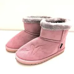 Ampersand ムートンブーツ ピンク 20cm キッズ ブーツ ボア