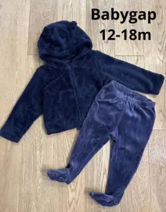 Babygap くま耳ボアパーカーアウター＆足つきロンパース 80 セットアップ