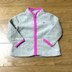 OshKosh フリースジャケット 24M グレー/ピンク