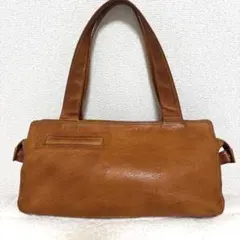 【美品】マーガレットハウエル アイデア ハンドバッグ キャメル レザーのサムネイル