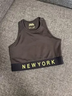 ZARA ブラック ノースリーブタンクトップ 6-7のサムネイル