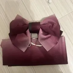 ワインレッド リボンデザイン 付け帯