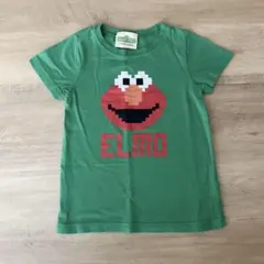 セサミストリート エルモ 半袖Tシャツ グリーン