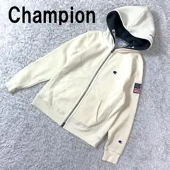 チャンピオン 長袖パーカー アイボリー ポリエステル100％ M B3773