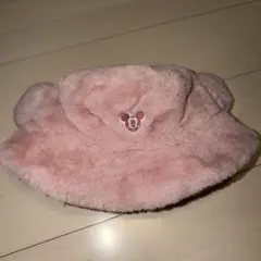ミッキーマウス ファー帽子 ピンク