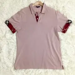 BURBERRY LONDON　ノバチェック　ポロシャツ　LL(XL) ピンク