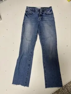 ZARA ストレート　ダメージデニム