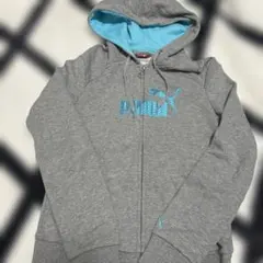 PUMA グレー フルジップパーカーMサイズ