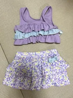 Biquette Club フリル付き水着セット 80 キッズ水着