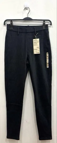 新品　無印良品　レディースパンツSレギンス　チャコールグレイ　裏起毛　逆輸入