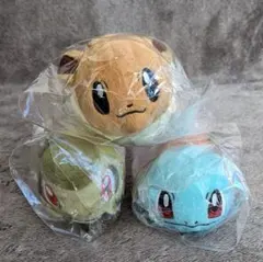 ポケットモンスター　てにのるころりんフレンズぬいぐるみ3点　イーブイ・ゼニガメ他