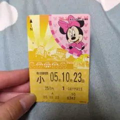 TDR 東京ディズニーリゾート リゾートラインフリー切符 2002年使用
