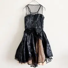 RED VALENTINO チュールワンピース ドレス 薔薇 コサージュ ドットのサムネイル