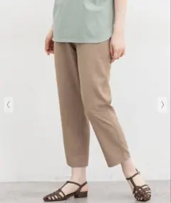 honeys イージーテーパードパンツ　モカ　ブラウン　パンツ　ズボン　麻調