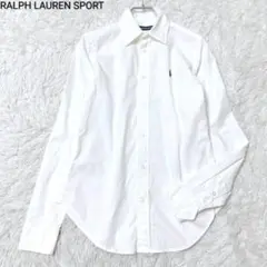 ラルフローレンスポーツ　長袖シャツ　ボタンダウン　ポニーロゴ　オフィス　ホワイト