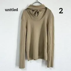unttled 首リボンニットトップス ドロップショルダーサイズ2