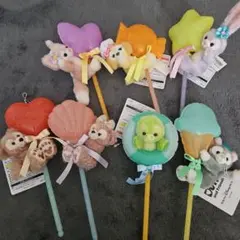 ダッフィーフレンズ　ぬいぐるみ付きスティック全種類セット