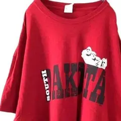 ギルダン サウス ダコタ DAKOTA Tシャツ 2XL レッド 赤 古着
