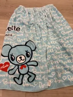 激レア　ポンポネット　ミントくん　 ラップタオル 水色
