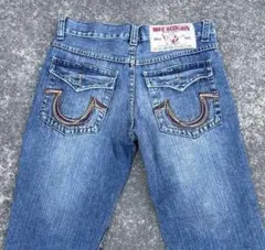 美品True Religion Joey Rainbow Emb デニム 34