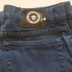 VERSACE ダークブルーデニム シグネチャーロゴのサムネイル