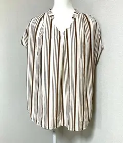 【SALE】新品タグ付　grove グローブ　ブラウス　半袖　茶