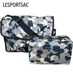 希少 LESPORTSAC カモフラ 迷彩 花柄 ショルダーバッグ ポーチ付のサムネイル