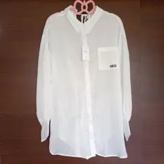 タグ付未使用earth music&ecology ストライプ ゆったりシャツ