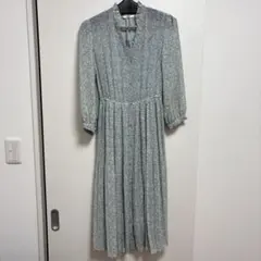 ユニクロ　Joy of Print シフォンプリーツワンピース　7分袖　S