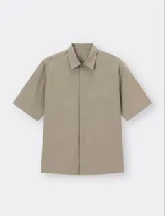 GU ナイロンストレッチシャツ ブラウン Lのサムネイル