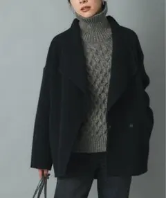 定価4万 リヴドロワ ダブルモッサミドルリバーコート ミドルコート