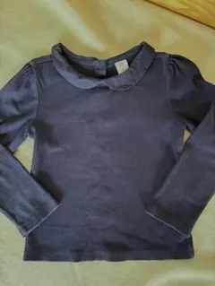 babyGAP　襟付き 丸襟 長袖 リブ Tシャツ ネイビー　5years