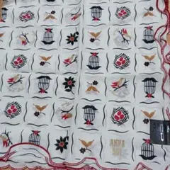 ANNA SUI 鳥と花デザイン ハンカチ
