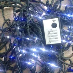屋外用イルミネーションライト 144球 プッシュボタン式