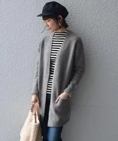 リフラティシップス ロングカーディガン ブラウン Sサイズのサムネイル